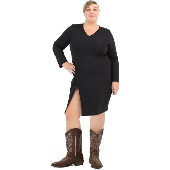 mysoft Women's Brown Western Cowboy Boots Mid Calf Pointed Toe Cowgirl - Picture 2 of 6